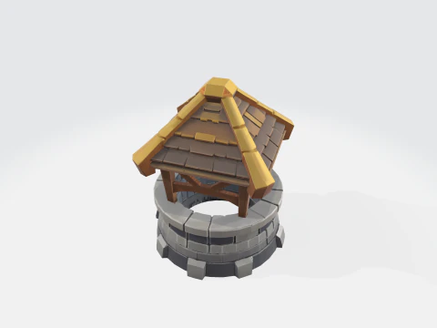 Middeleeuwse stenen put 3D Model