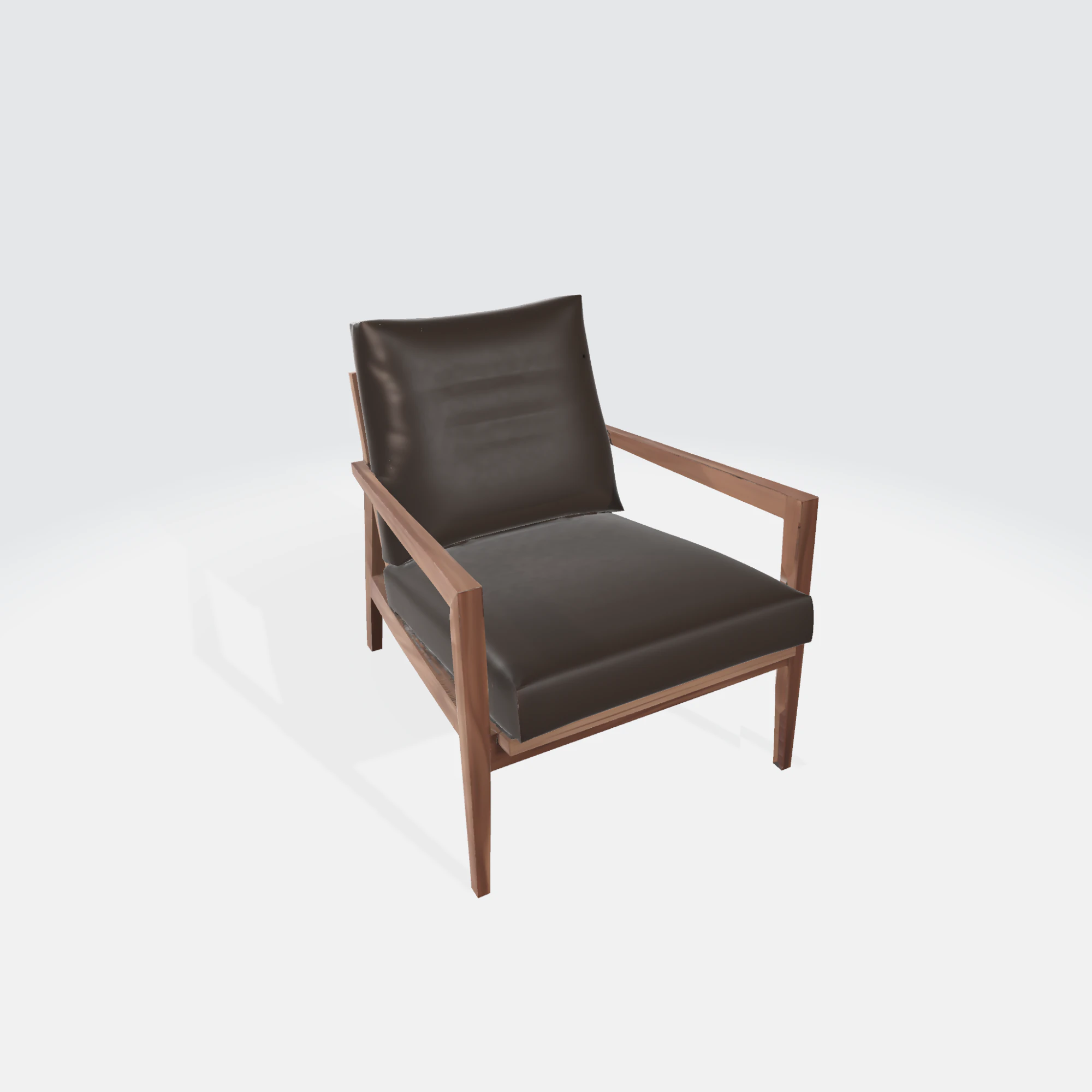 Modern Leather Armchair 3D Model .c4d .max .obj .3ds .fbx .stl .blend 