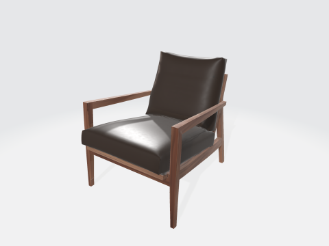 Modern Leather Armchair Modelo 3D