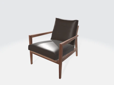 Modern Leather Armchair 3D Model