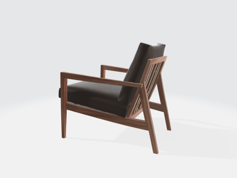 Modern Leather Armchair Modelo 3D