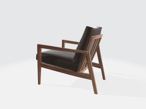 Modern Leather Armchair 3D Model