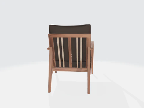Modern Leather Armchair 3D Model