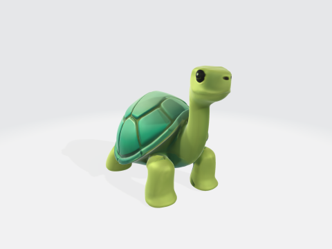 Cartoon Turtle Stylized Animal Character 3D 모델