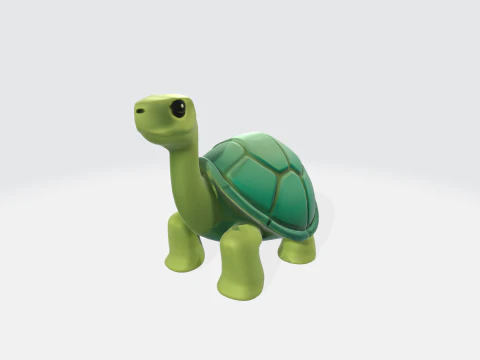 Cartoon Turtle Stylized Animal Character 3D Model
