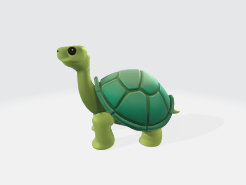 Cartoon Turtle Stylized Animal Character Modèle 3D