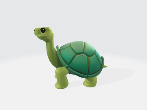 Cartoon Turtle Stylized Animal Character 3D Model