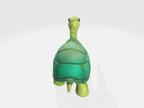 Cartoon Turtle Stylized Animal Character 3D Model