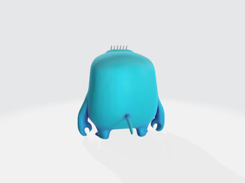 Cartoon Monster - Stylized Character with Big Teeth 3D Model