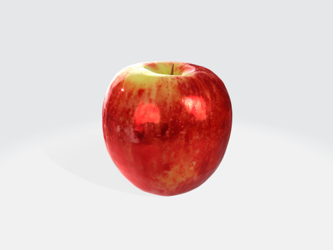 Realistic Red Apple Fruit Asset 3D Model