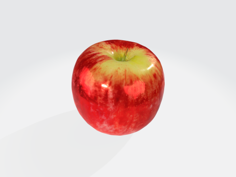 Realistic Red Apple Fruit Asset Modelo 3D