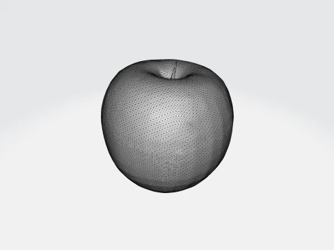 Realistic Red Apple Fruit Asset 3D Model