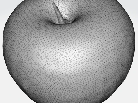 Realistic Red Apple Fruit Asset 3D Model