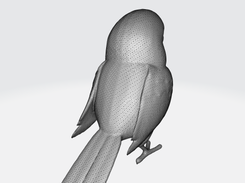3D Cartoon Parrot Model Stylized Bird Character 3D Model