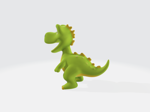 Cartoon Dinosaur Cute T-Rex Character 3D Model