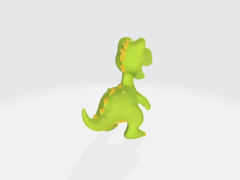 Cartoon Dinosaur Cute T-Rex Character 3D Model