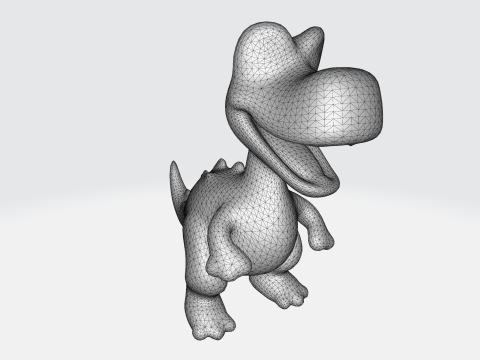 Cartoon Dinosaur Cute T-Rex Character 3D Model