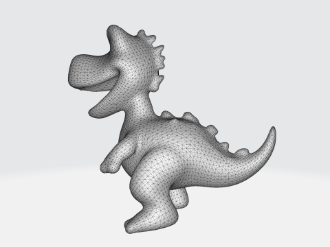 Cartoon Dinosaur Cute T-Rex Character 3D Model