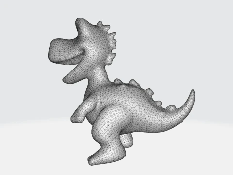 Cartoon Dinosaur Cute T-Rex Character 3D Model