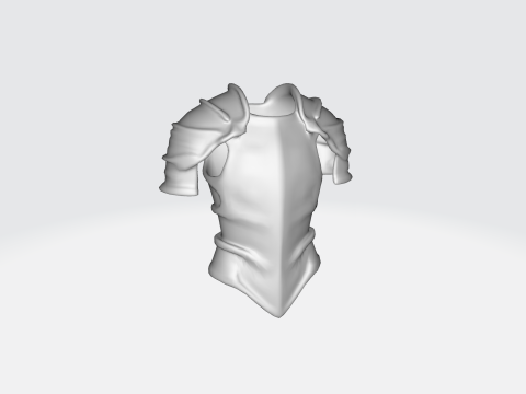 Fantasy Armor Red and Gold Medieval Chestplate 3D 모델