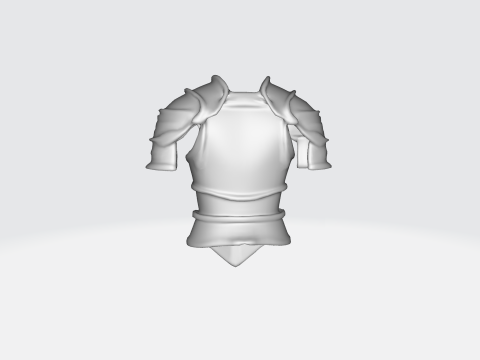 Fantasy Armor Red and Gold Medieval Chestplate 3D 모델