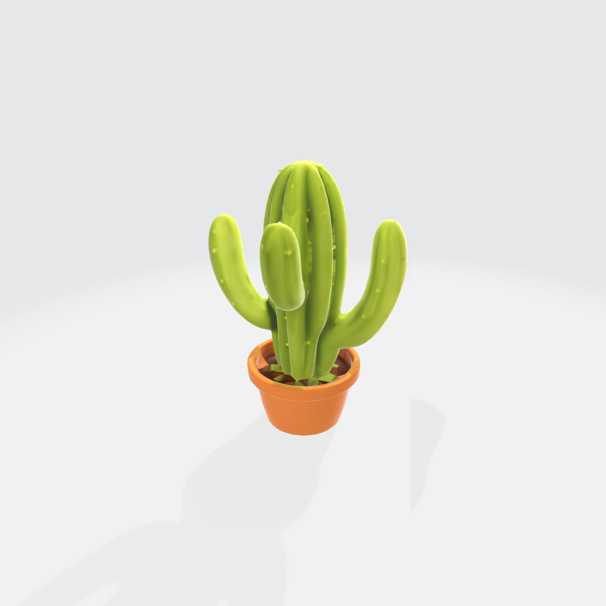 Cactus Plant Potted Indoor Plant Asset 3D Model .c4d .max .obj .3ds .fbx .stl .blend
