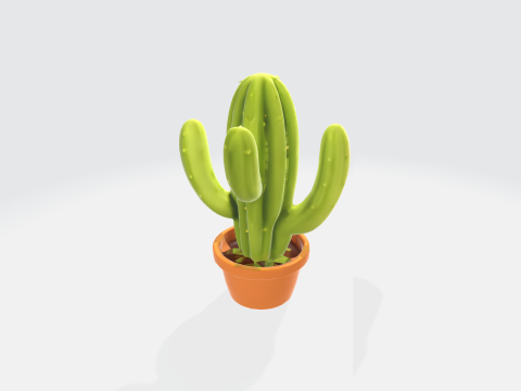 Cactus Plant Potted Indoor Plant Asset 3Dモデル