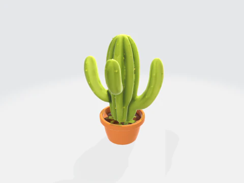 Cactusplant Ingemaakte kamerplant Aanwinst 3D Model