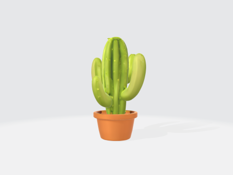 Cactus Plant Potted Indoor Plant Asset 3D Model