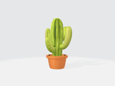 Cactus Plant Potted Indoor Plant Asset 3D Model