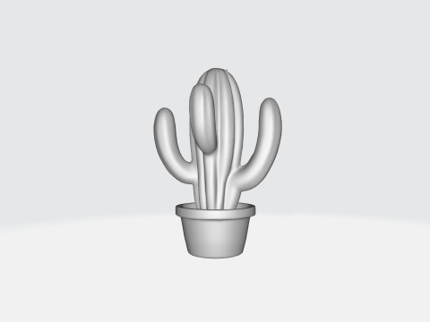 Cactus Plant Potted Indoor Plant Asset 3D Model