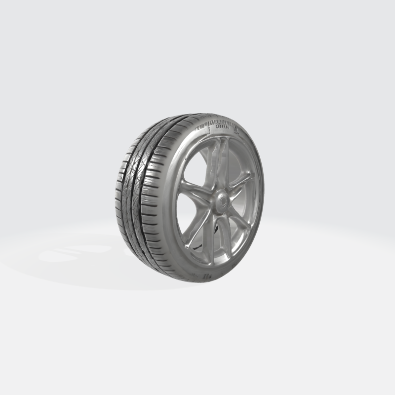 Realistic Car Tire and Alloy Wheel 3D Модель .c4d .max .obj .3ds .fbx .stl .blend