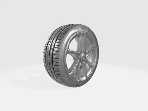 현실적인 자동차 타이어 및 합금 바퀴 3D 모델