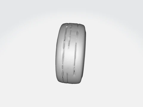 Realistic Car Tire and Alloy Wheel 3D Model