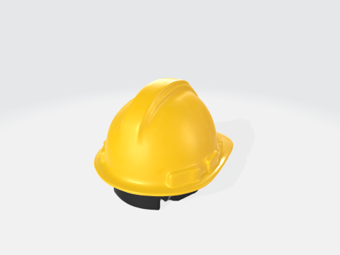 Yellow Construction Hard Hat Safety Helmet - Industrial Equipment Modèle 3D
