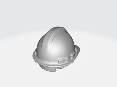 Yellow Construction Hard Hat Safety Helmet - Industrial Equipment 3D Model