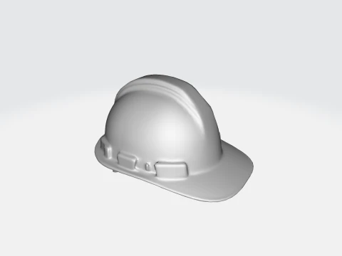 Yellow Construction Hard Hat Safety Helmet - Industrial Equipment 3D Model