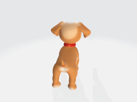 Cute Cartoon Puppy - Stylized Dog Asset Modello 3D