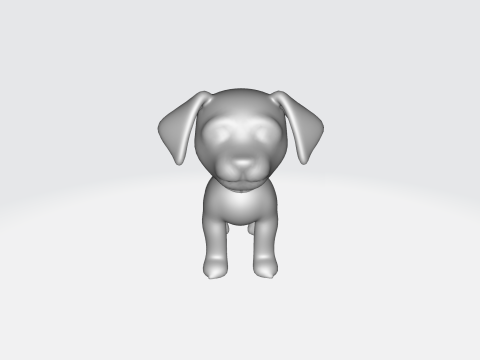 Cute Cartoon Puppy - Stylized Dog Asset Modello 3D