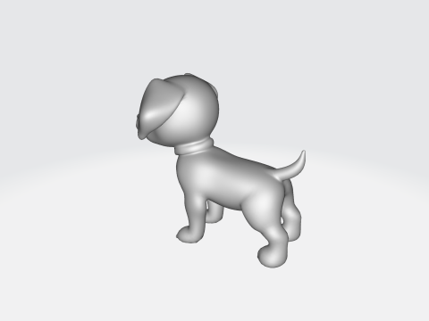 Cute Cartoon Puppy - Stylized Dog Asset Modello 3D