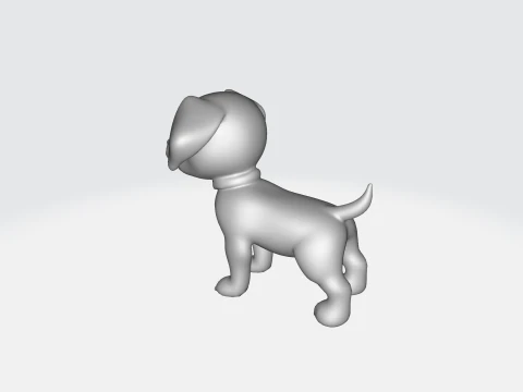 Cute Cartoon Puppy - Stylized Dog Asset 3D Model