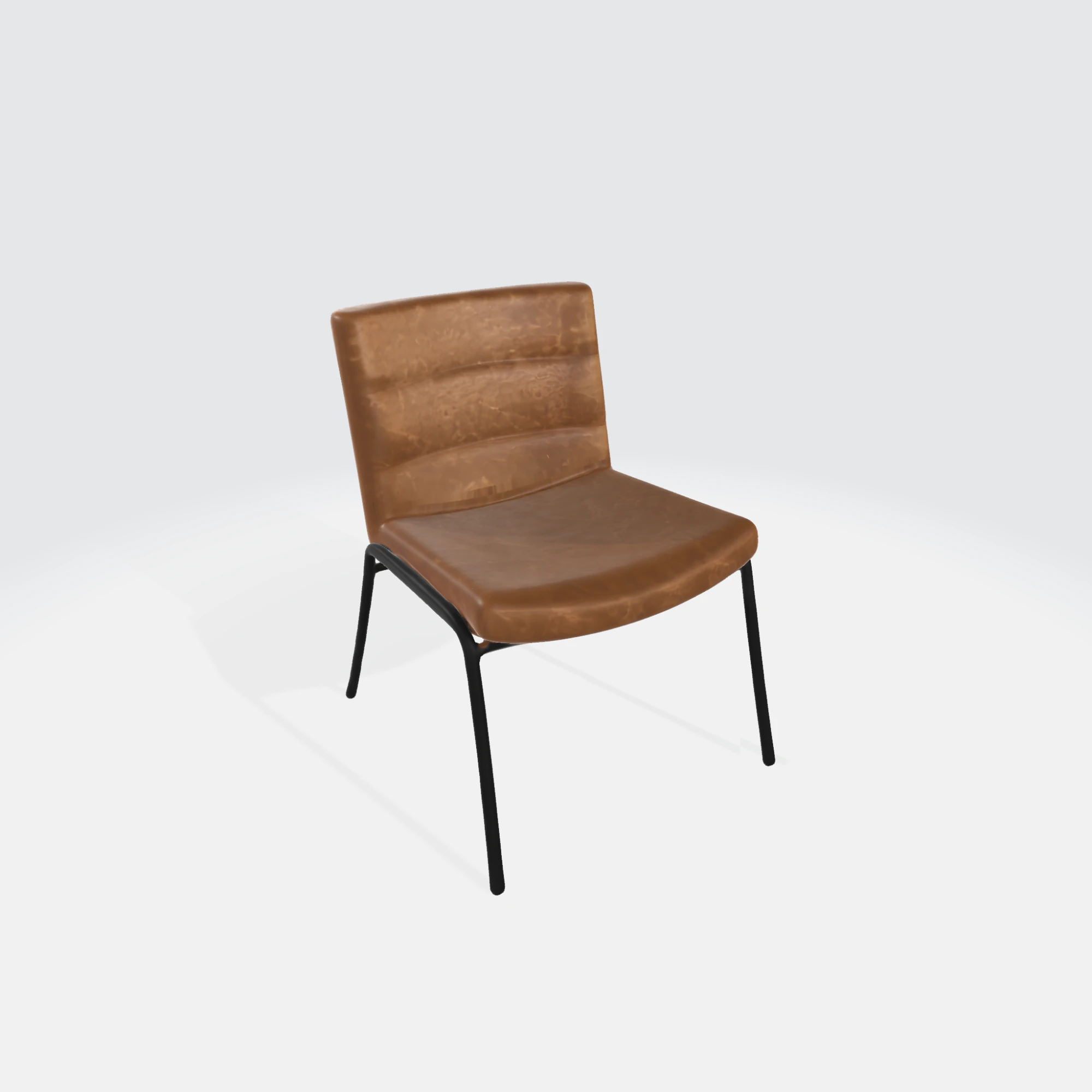 Modern Leather Chair Furniture Asset 3D Model .c4d .max .obj .3ds .fbx .stl .blend 