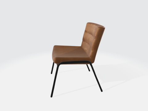 Modern Leather Chair Furniture Asset Modèle 3D