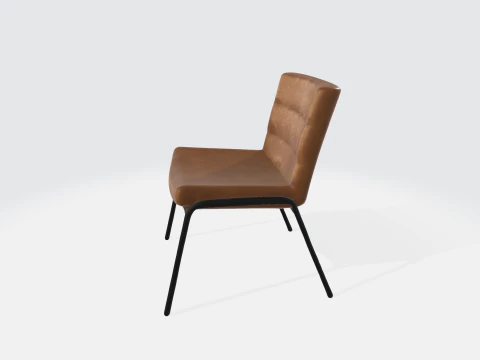 Modern Leather Chair Furniture Asset 3D Model