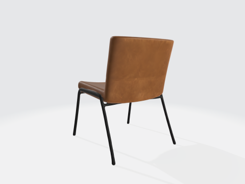Modern Leather Chair Furniture Asset Modèle 3D