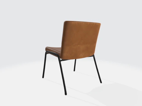 Modern Leather Chair Furniture Asset 3D Model