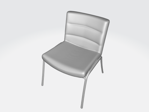 Modern Leather Chair Furniture Asset Modèle 3D