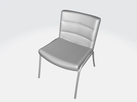 Modern Leather Chair Furniture Asset 3D Model