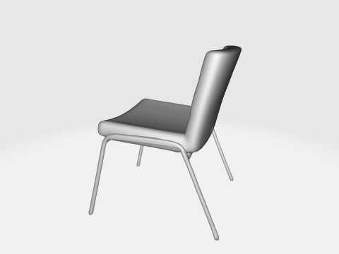 Modern Leather Chair Furniture Asset Modèle 3D