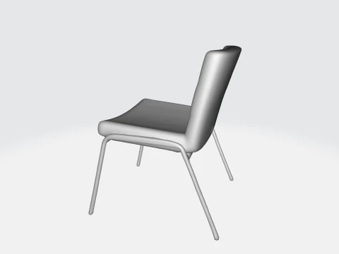 Modern Leather Chair Furniture Asset 3D Model